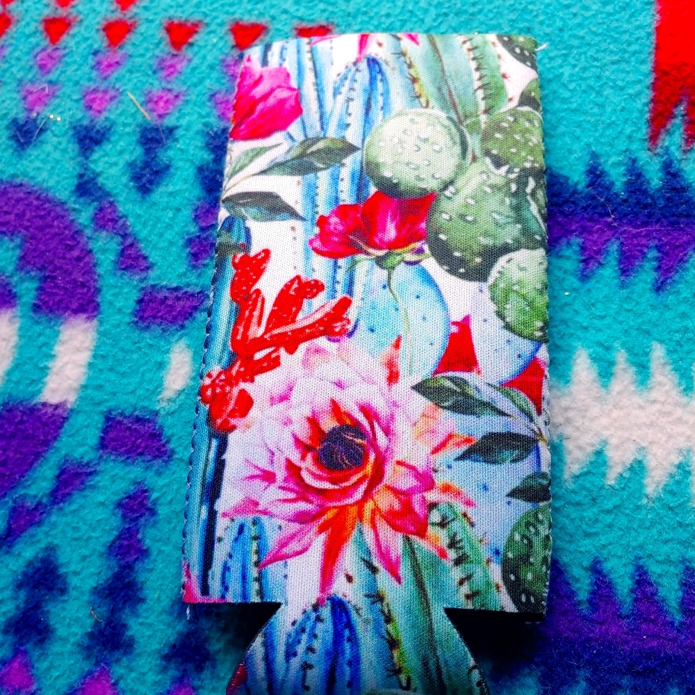 Cactus slim koozie
